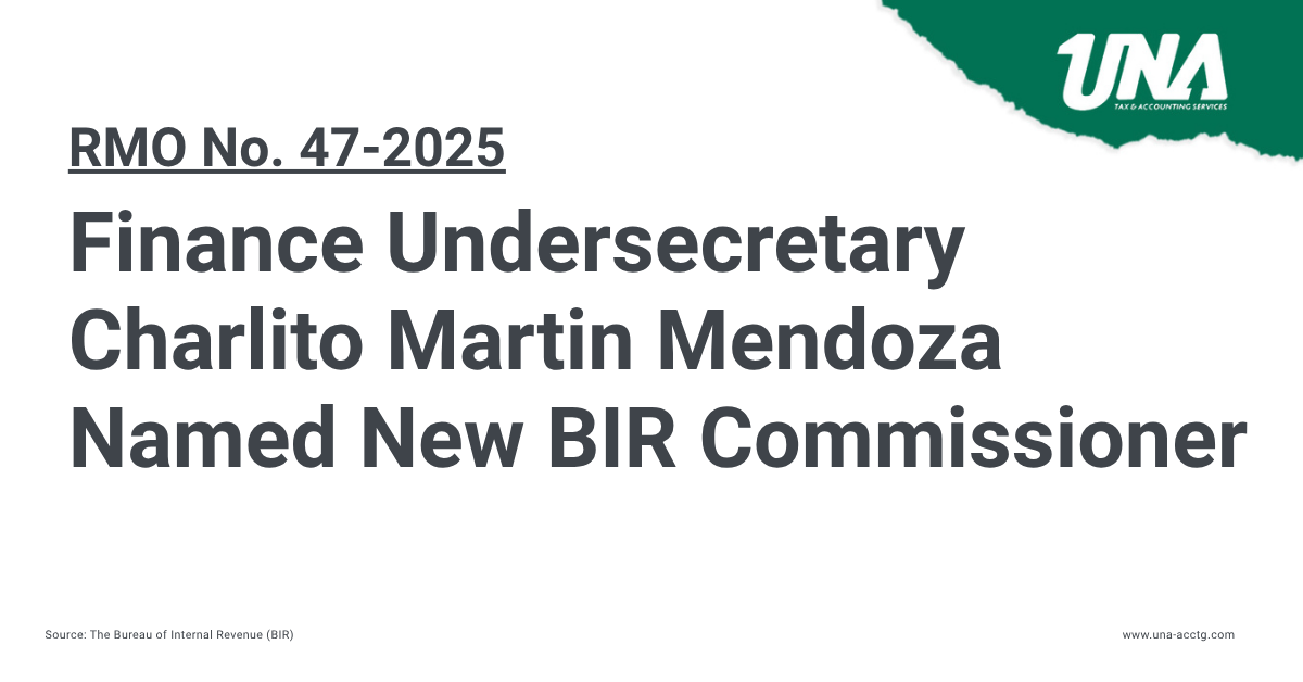Read more about the article New BIR Commissioner 2025 | Charlito Martin Mendoza Assumes Office 