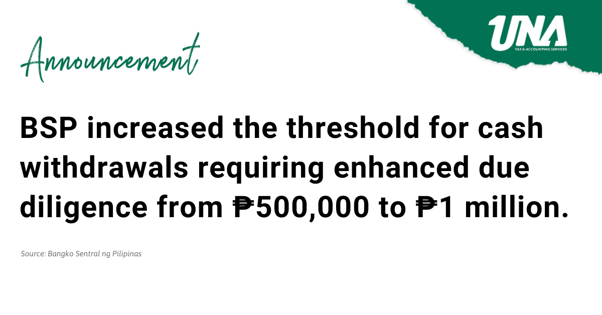 Read more about the article BSP Increases Cash Withdrawal Monitoring Limit to ₱1 Million