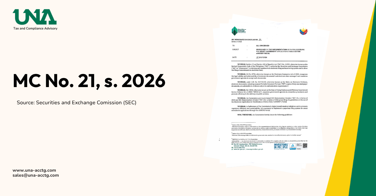 Read more about the article SEC Paperless Filing for Corporate Amendments (MC No. 21)